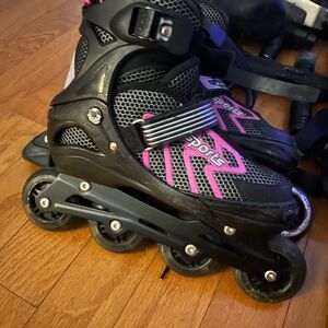 Kids Inline Skates with Pink Accents